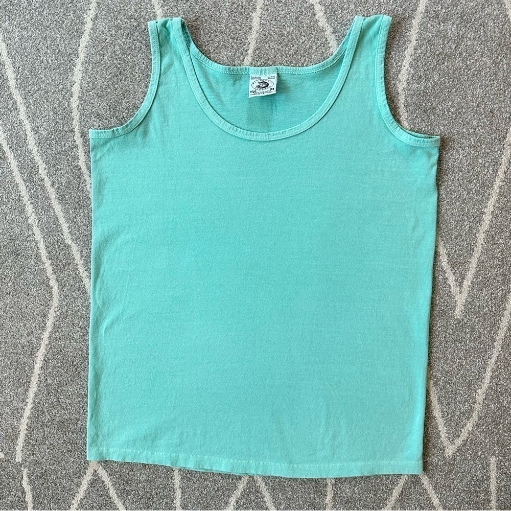 Anvil Mint Green 90’s Sleeveless Cotton Tank Tshirt